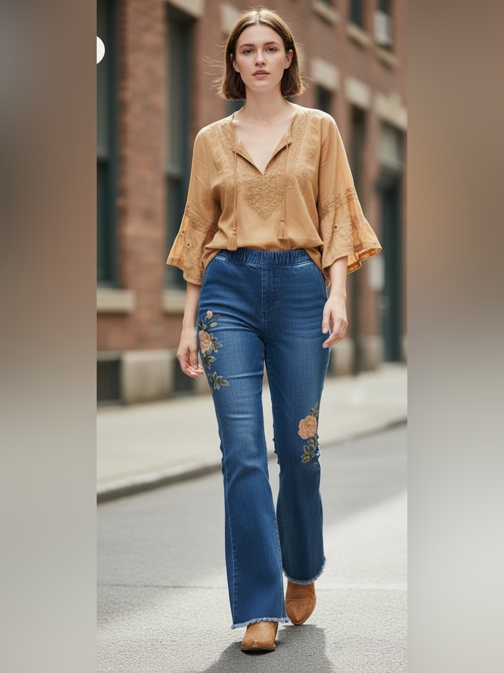 MUMU BLUE Berkeley Bells Desert Rose jeans Medium